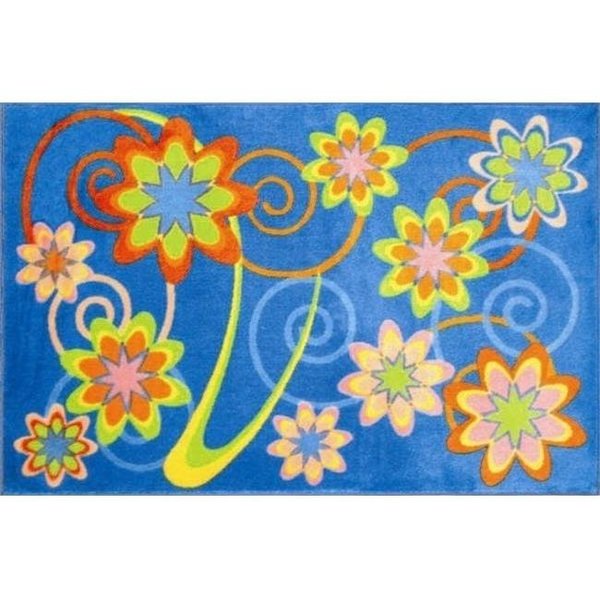 La Rug, Fun Rugs LA Rug TSC-256 3958 Supreme Collection Flower Burst Rug - 39 x 58 Inch TSC-256 3958